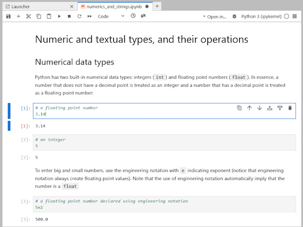 Jupyter notebook in edit mode